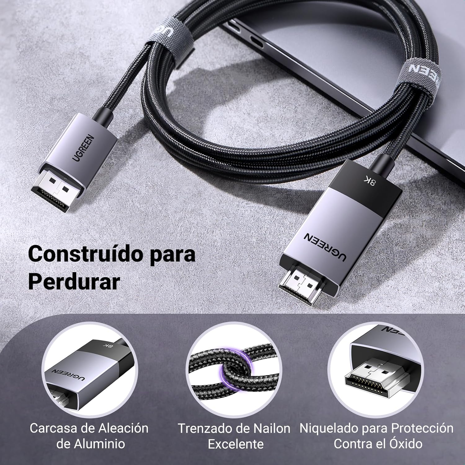 Thumbnail 4 de UGREEN Cable DisplayPort 1.4 a HDMI 2.1 8K - 📺 2M