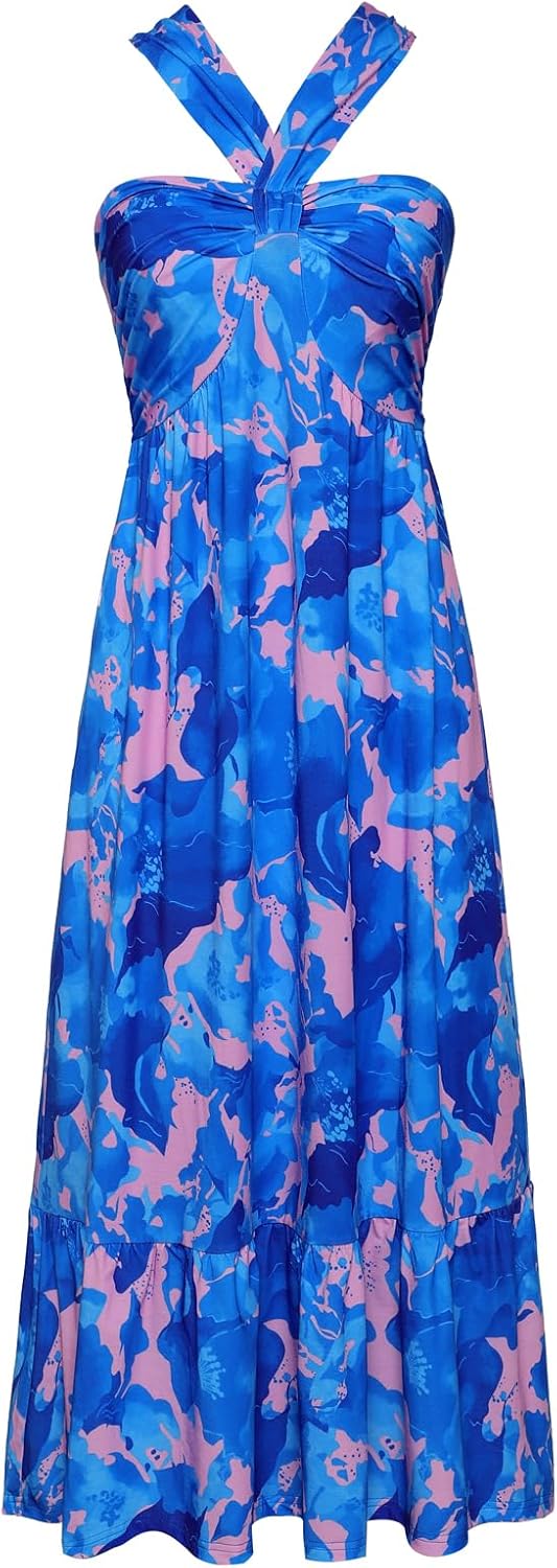 Detalle de Grace Karin Women's Summer Floral Maxi Dress with Pockets