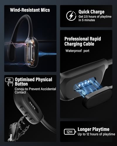 Thumbnail 7 de ZOVIMAX Casque Conduction Osseuse Natation — Bluetooth 6.0 et MP3 8 Go, IPX8