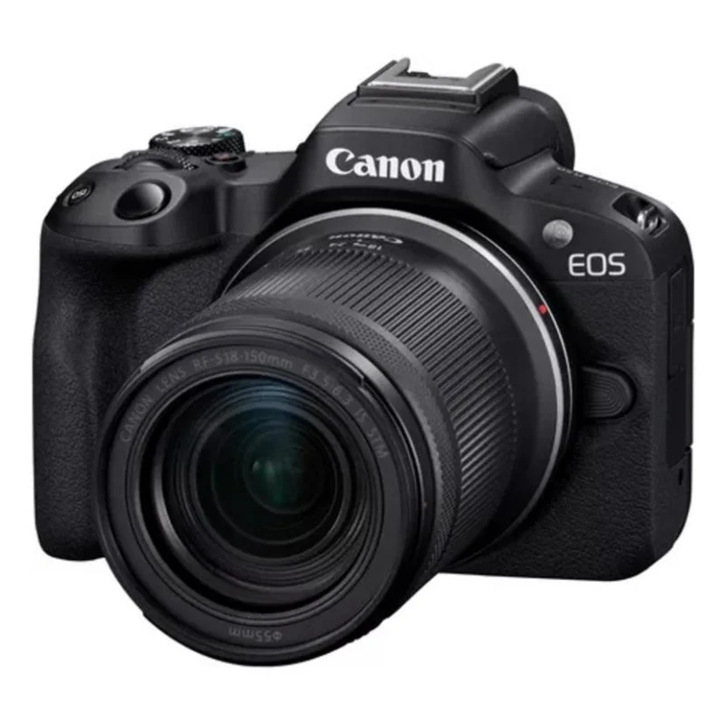 Detalle de Canon EOS R50 APS-C 24,2 MP con RF-S 18-150 mm: versátil y conectada para crear