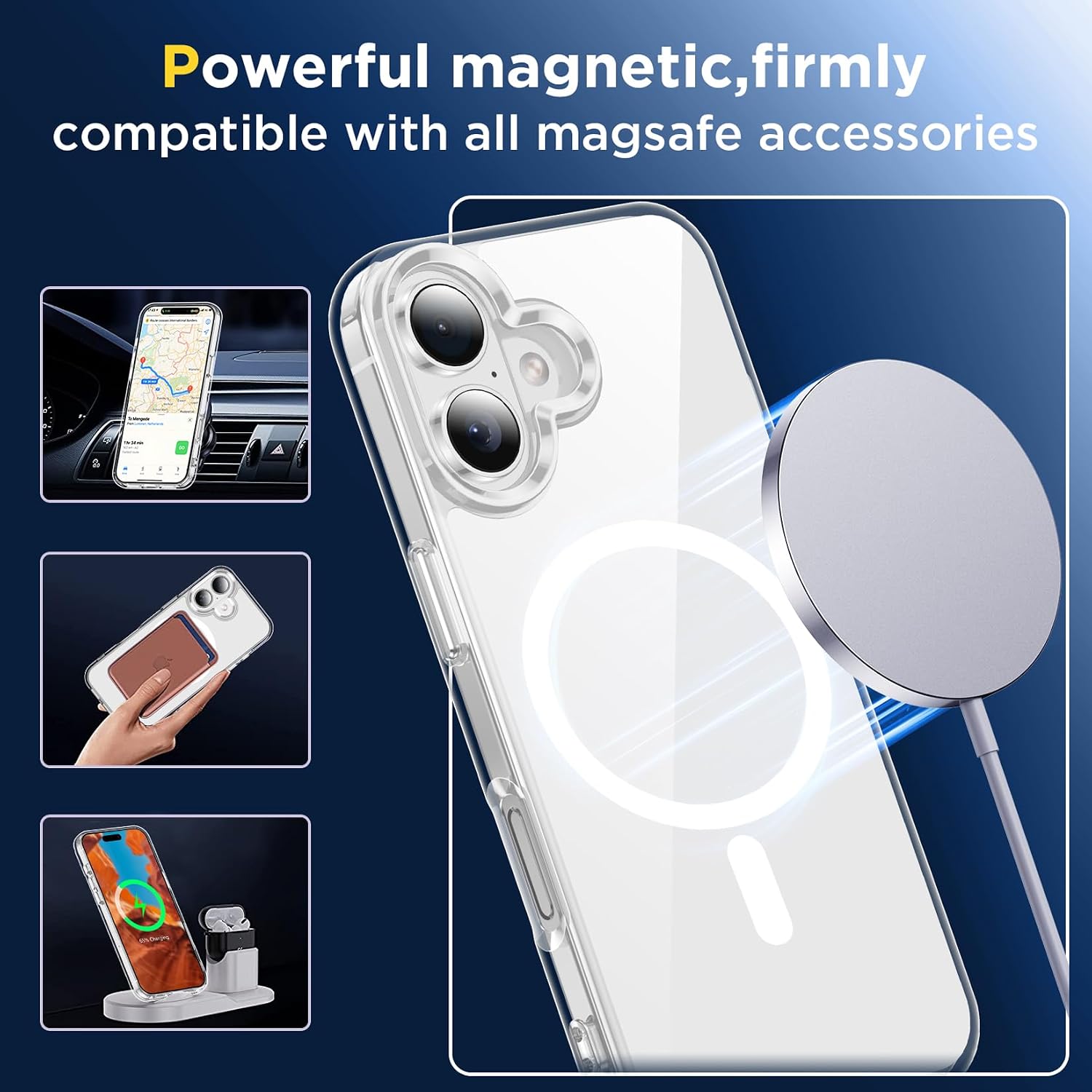 Thumbnail 6 de SPIDERCASE for iPhone 17 Case with Magnetic Clear Case and 2 Tempered Glass Screen Protectors