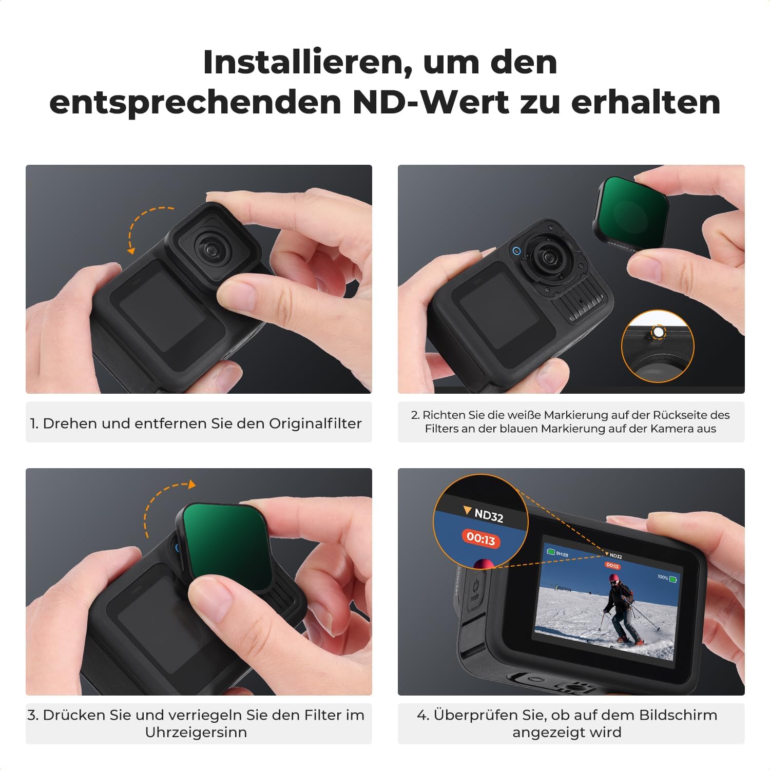 Thumbnail 5 de K&F CONCEPT ND Filter Set GoPro Hero 13