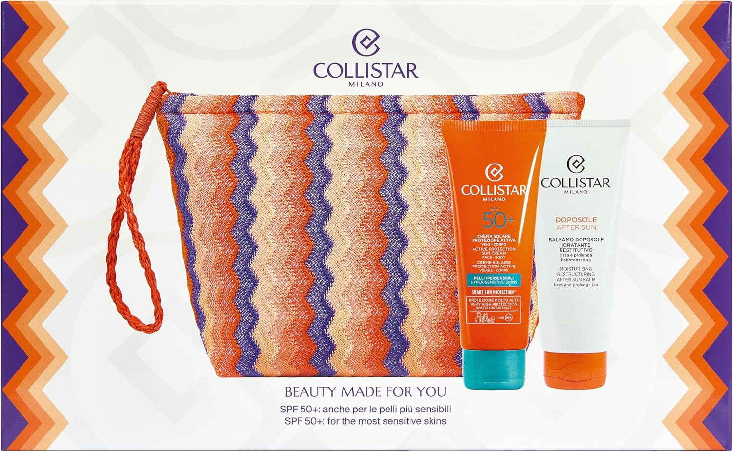 Detalle de Collistar Cofanetto Solare SPF 50+ per Pelli Ipersensibili – Crema Protezione Attiva 100 ml + Doposole 100 ml