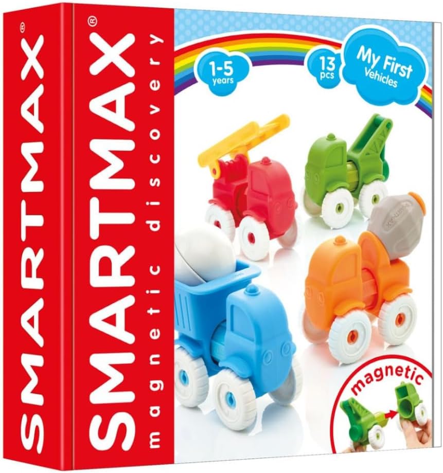 Detalle de SmartMax My First Vehicles Magnetic Play Set, 13 Pieces