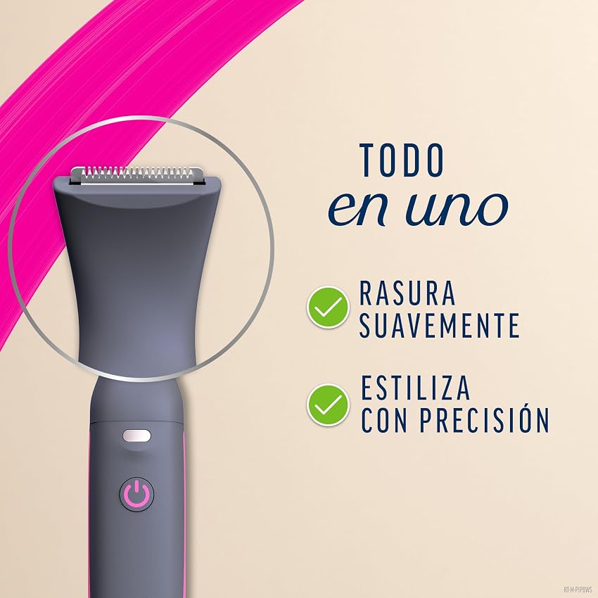 Detalle de Veet Recortadora Todo en Uno para Mujer 💖 Zona Íntima y Cuerpo