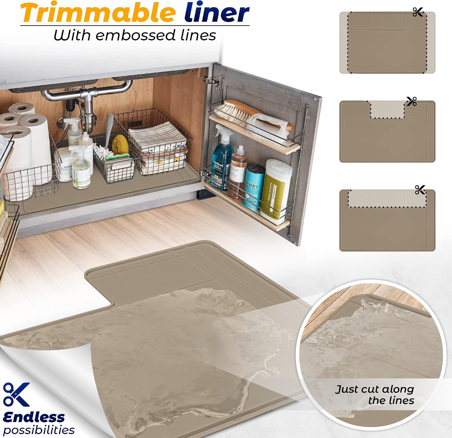 Thumbnail 2 de Under Sink Mat 34 x 22.5 Silicone