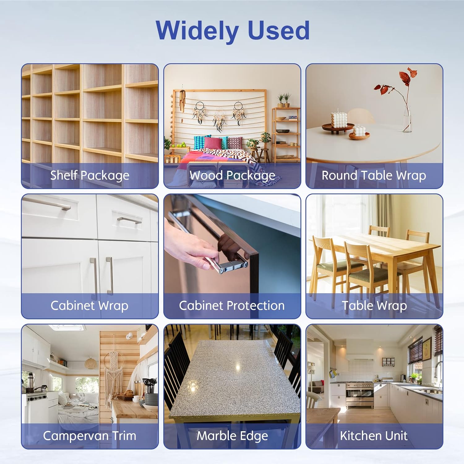 Detalle de FAKILO 5m x 40mm U-Shape Flexible Furniture Edge Banding in White, Self-Adhesive TPE Edging Strip