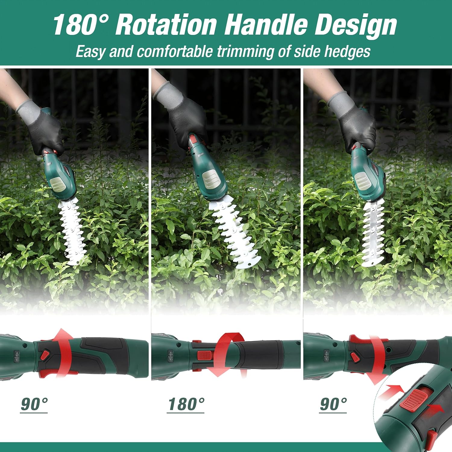 Detalle de POSENPRO cordless hedge trimmer 7.2V