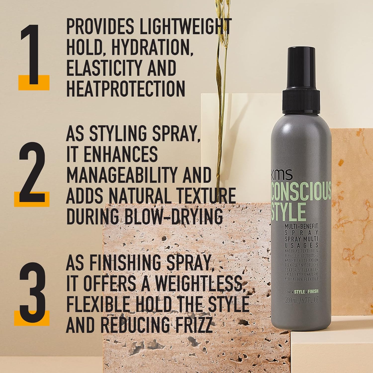 Thumbnail 2 de KMS Conscious Style Multi-Benefit Spray (200 ml) for All Hair Types