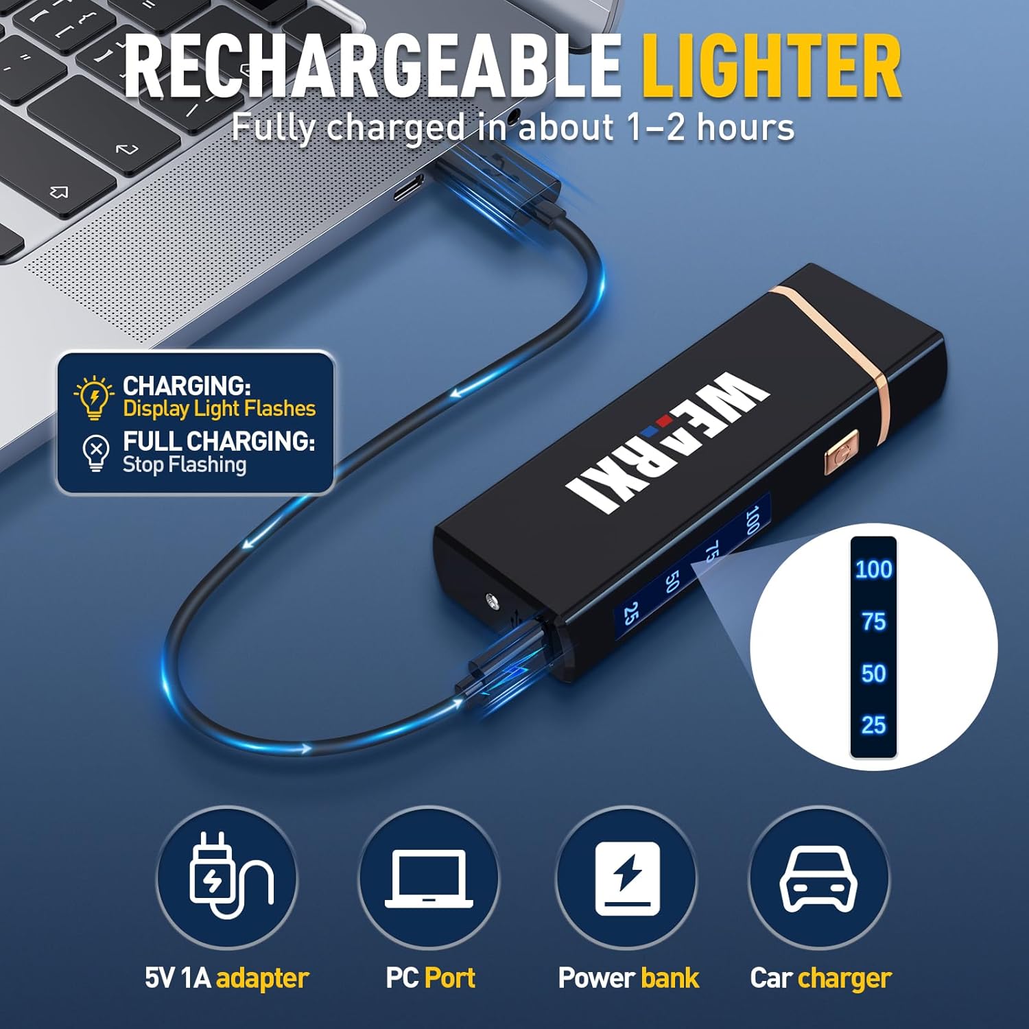 Detalle 2 de WEARXI Electric Lighter 8cm portable