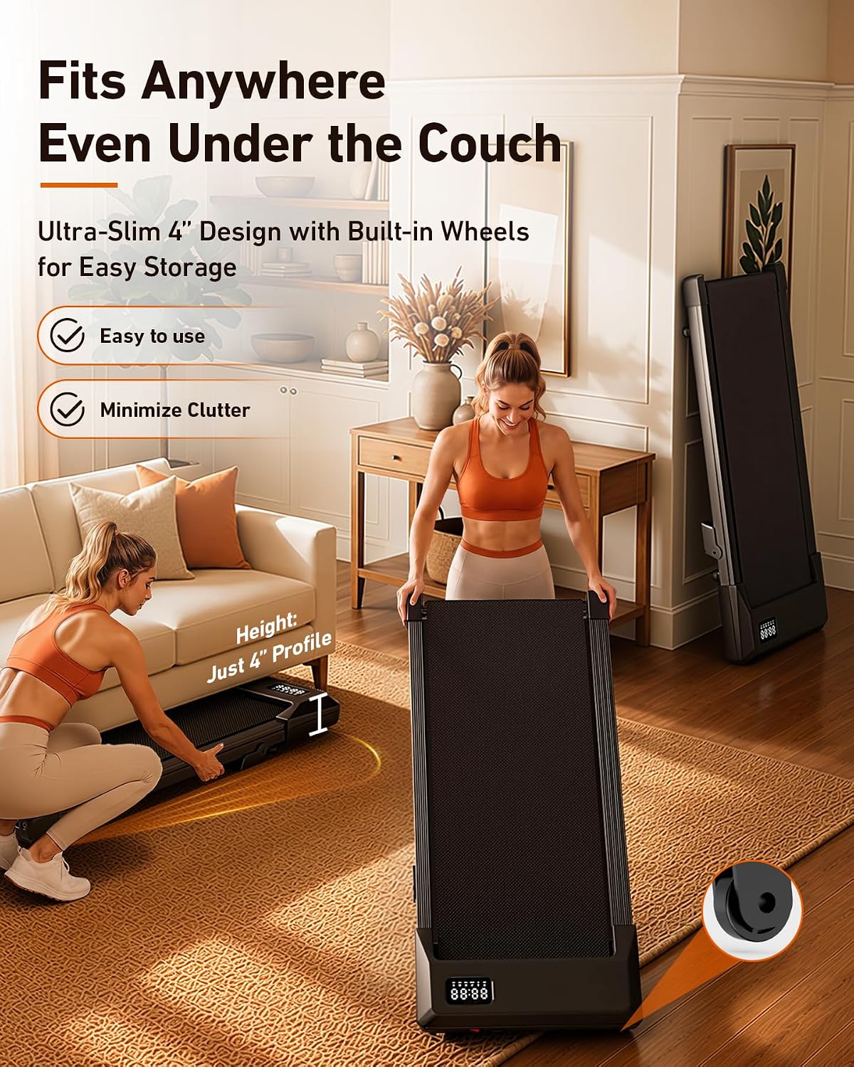 Thumbnail 6 de Superun BA10-Inc Walking Pad Treadmill, 6% Incline, 2.5 HP, 300 lb Capacity