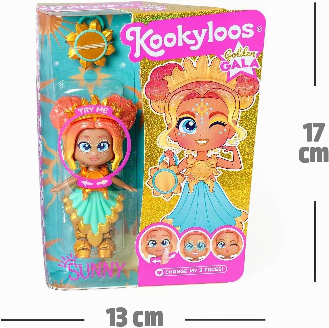Thumbnail 6 de KOOKYLOOS Golden Gala Sunny – laleczka z 3 minkami i modnym strojem