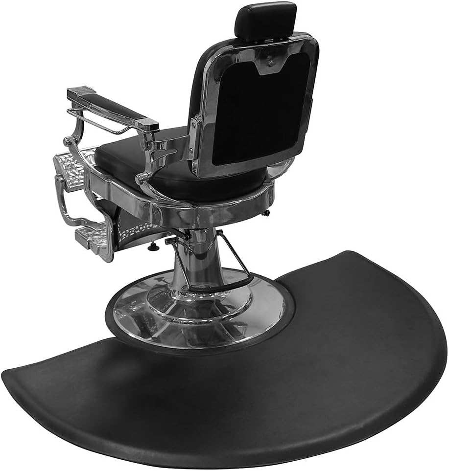 Antlu 1-Inch Thick Barber Cutting Chair Salon Floor Mat (5 Ft x 3 Ft Ellipse) — Anti-Fatigue, Waterproof, Easy Clean