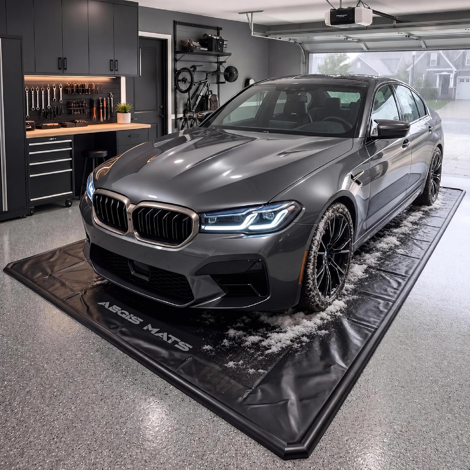 Detalle de Aegis Mats Garage Floor Mat, 65-Gallon Capacity