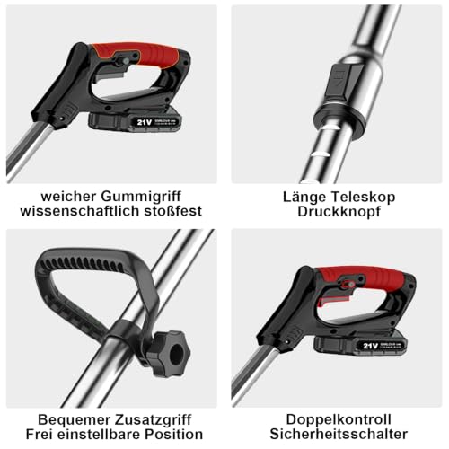 Detalle de SMILOVII 21V Akku Rasentrimmer 3-in-1 Freischneider & Kantenschneider