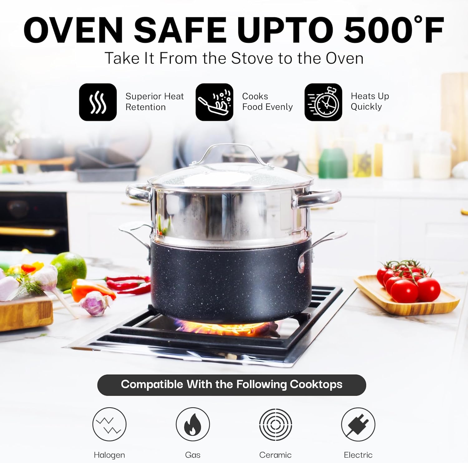 Thumbnail 3 de Granitestone 20 Pc Pots and Pans Set: Diamond Infused Nonstick Kitchen Solution