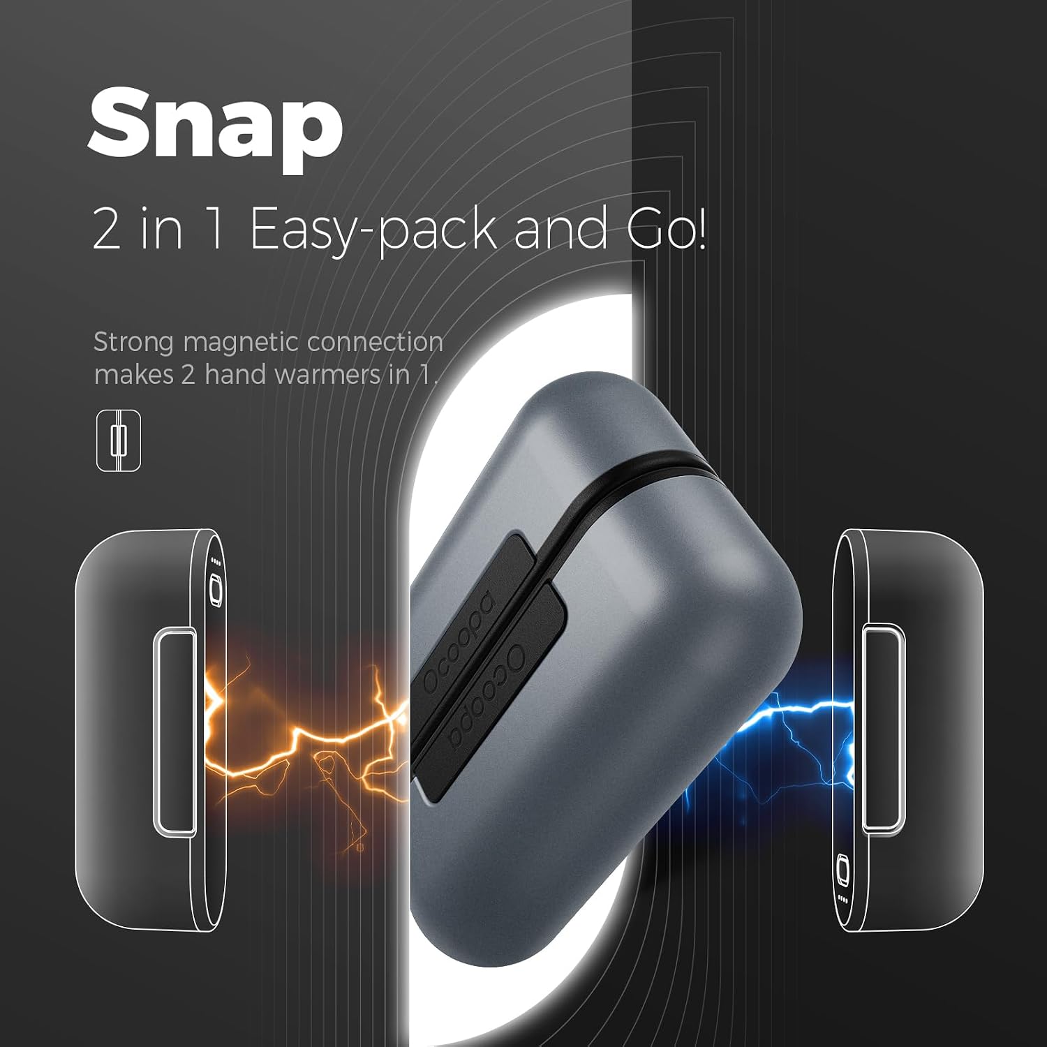 Detalle 2 de OCOOPA UT2S 5000mAh rechargeable hand warmer