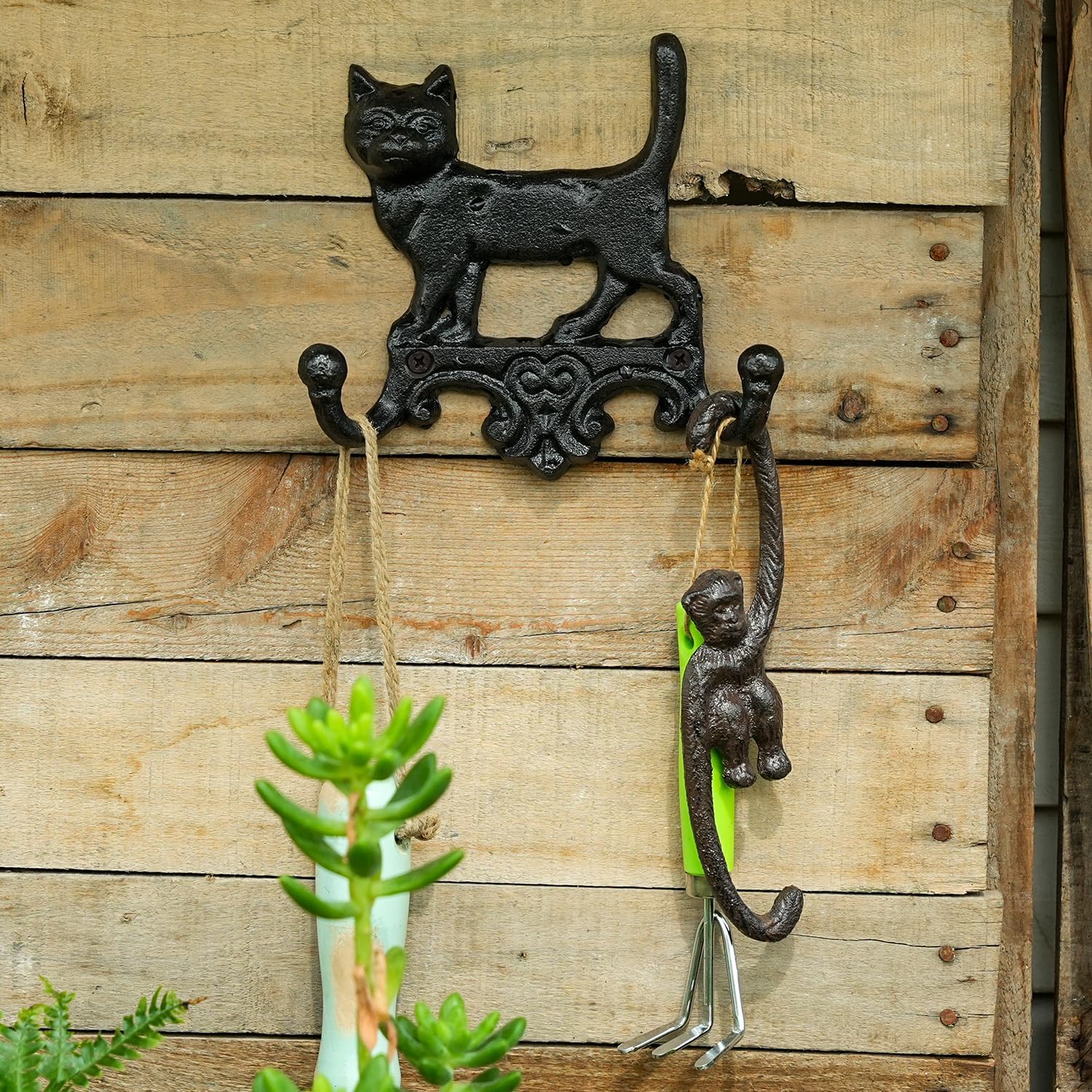Detalle 2 de Sungmor Cat Wall Hooks, Cast Iron