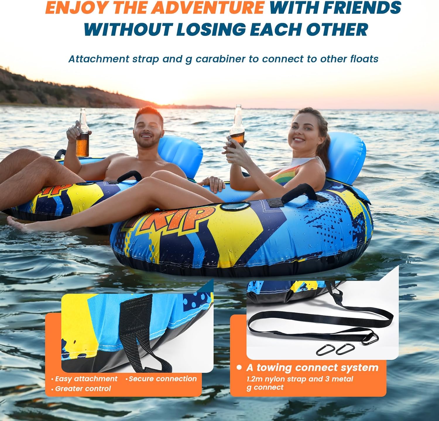 Thumbnail 6 de SULDUO 53" Heavy Duty River Tube with Premium Canvas Cover