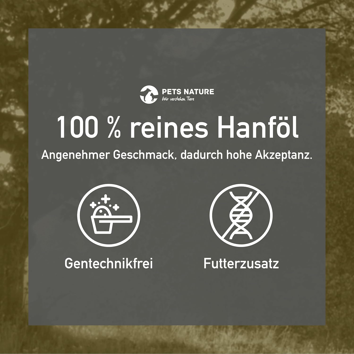 Detalle de Pets Nature Hanföl für Hunde und Katzen – 500 ml reines Premium Hanföl, kaltgepresst, THC-frei, Made in Germany