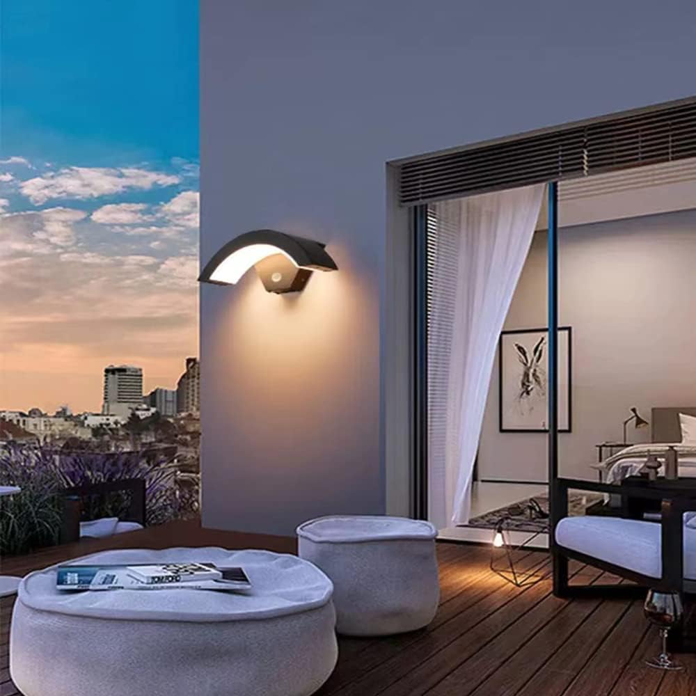 Thumbnail 3 de Aiskdan applique LED da parete esterno/interno in metallo, 24W, IP54 luce calda 3000K