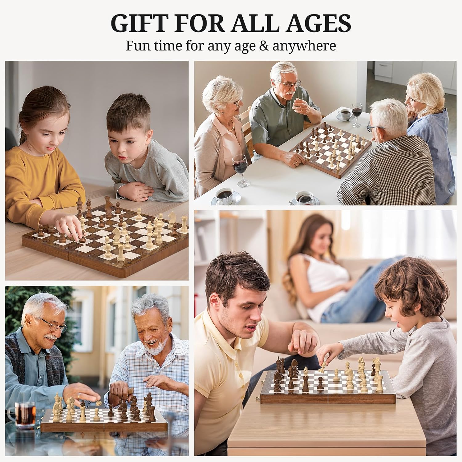 Thumbnail 5 de Tumu 2 in 1 Chess Set 16 Inch