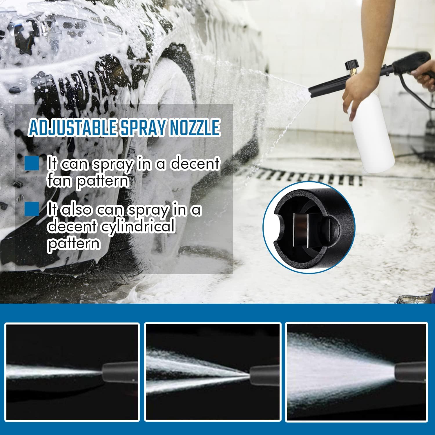 Detalle 2 de Qooltek Adjustable Foam Cannon 1 L for Karcher