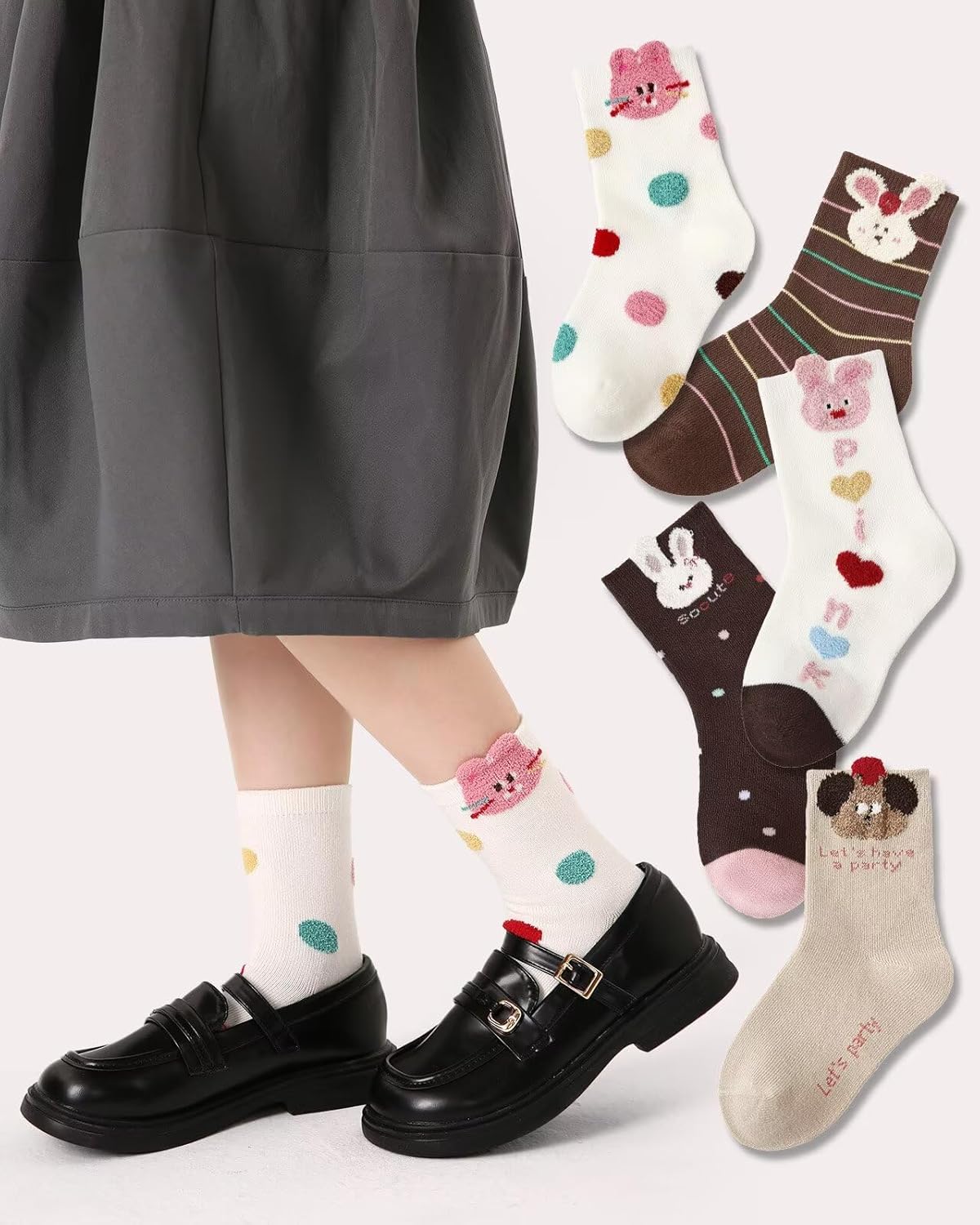 Detalle 2 de Kyopp 10 Paar Kindersocken 4-12 Jahre