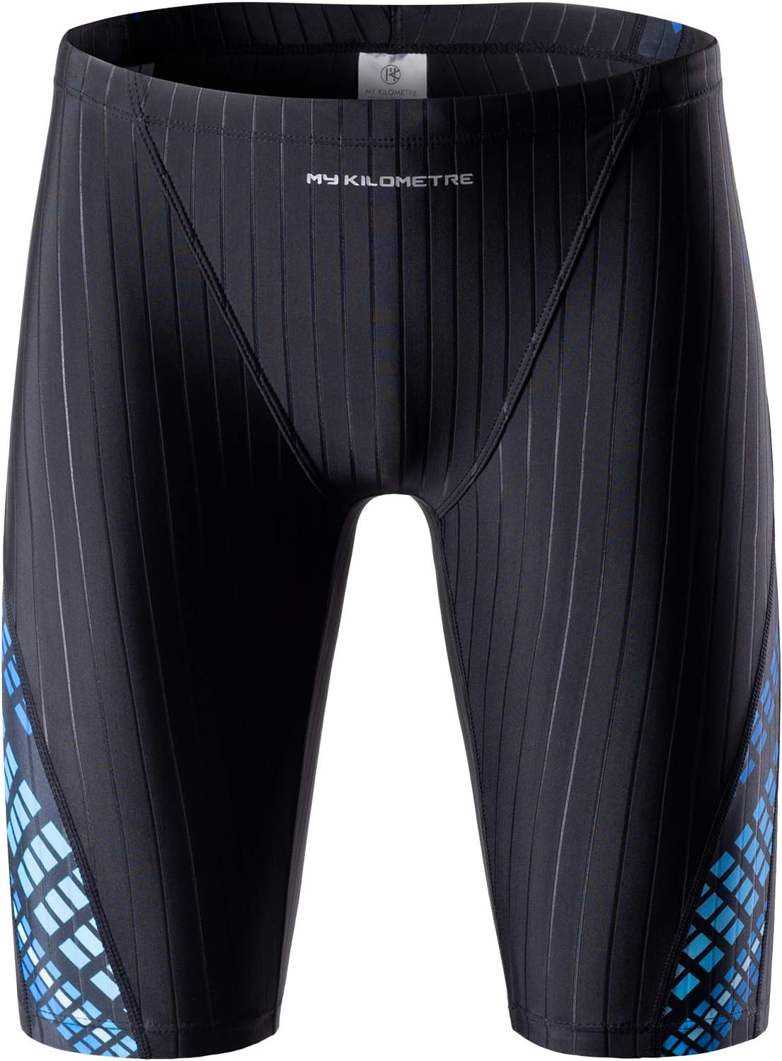 Detalle de MY KILOMETRE Jammer Swimsuit Mens Solid Endurance Long Training Jammer