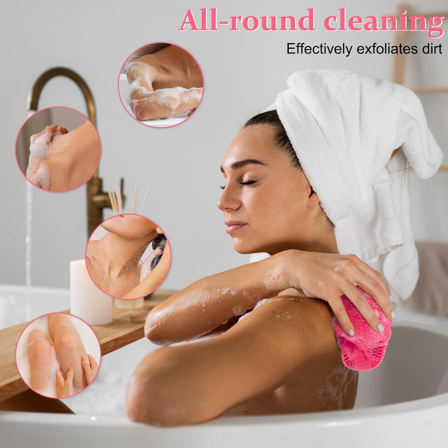 Detalle 2 de African Net Sponge Authentic 1-piece Pink