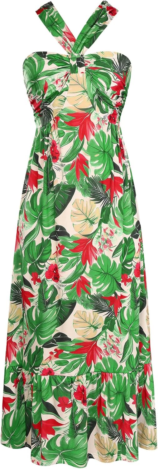 Detalle de Grace Karin Women's Summer Floral Maxi Dress with Pockets