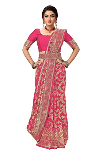 Thumbnail 3 de Nivah Fashion Banarasi Art Silk Saree with Blouse Piece (NH.S13-Pink)