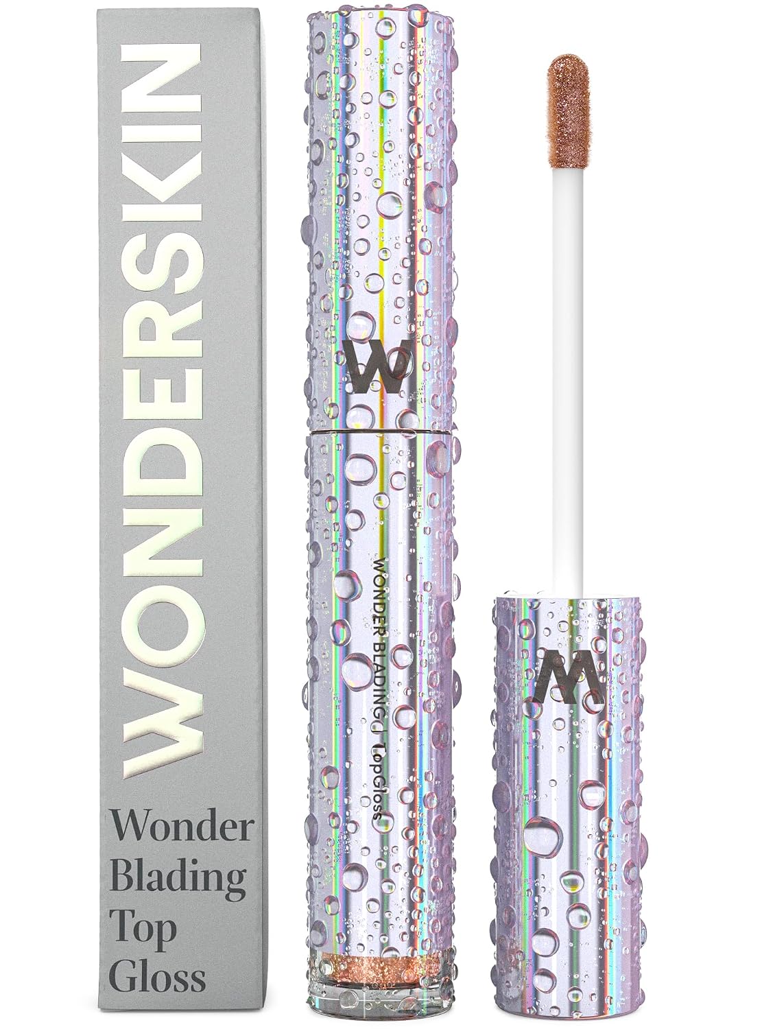 Detalle de Wonderskin Lip Gloss Blading Top Gloss Gold Glitter