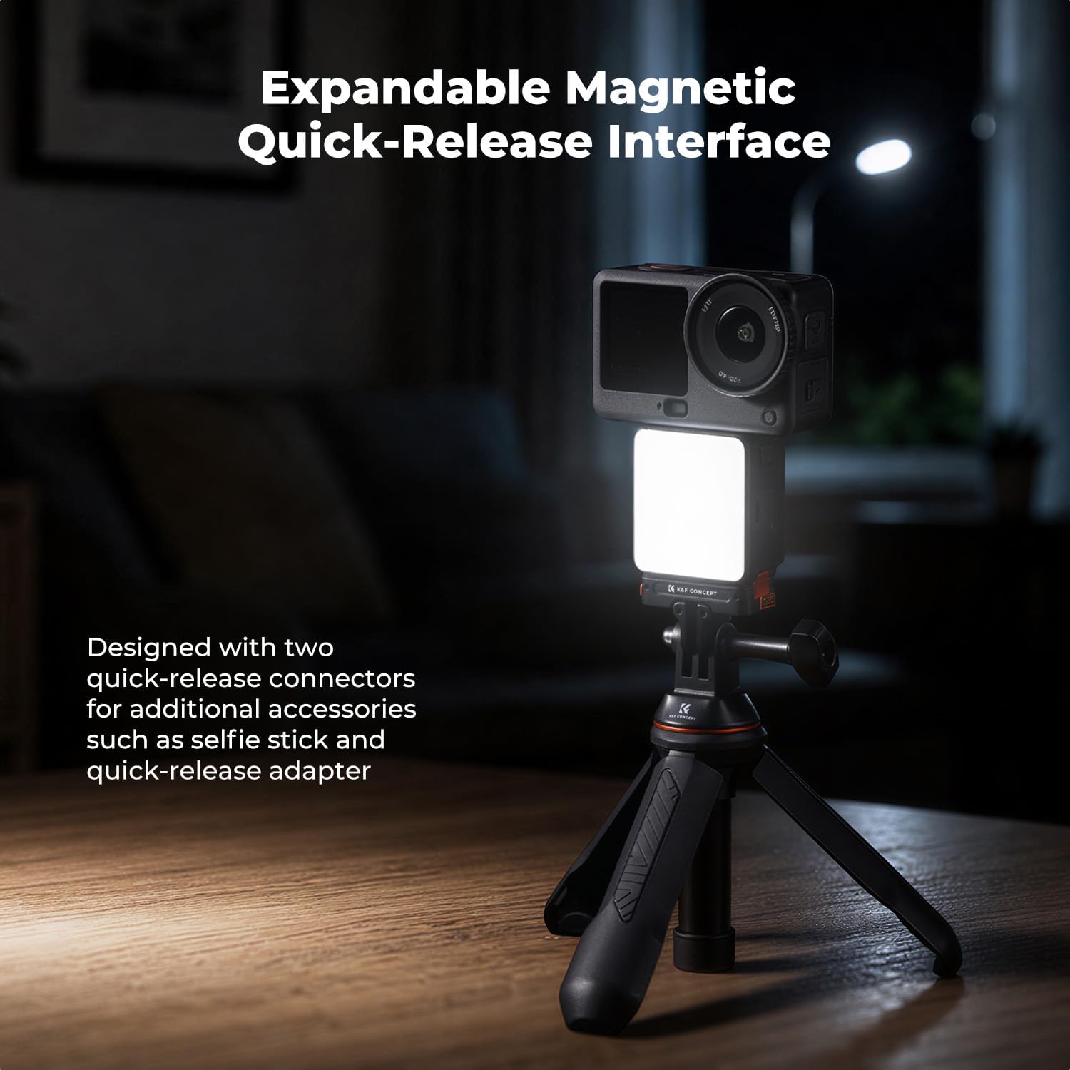 Detalle de K&F CONCEPT Mini Light for Osmo Action 6/Osmo Nano review