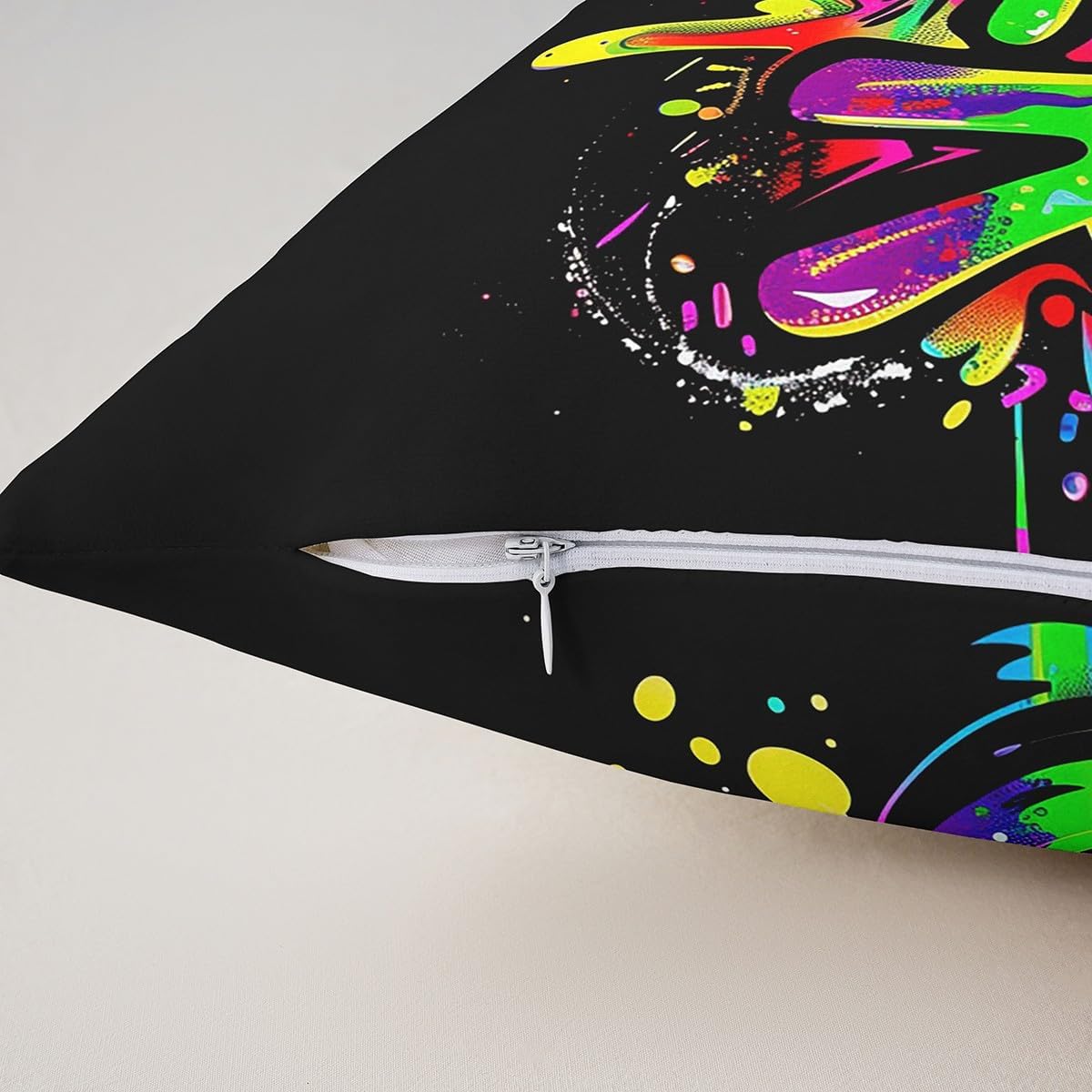 Thumbnail 4 de Loussiesd Kinder Gamer Kissenbezüge 40x40 cm – 2er Set, bunte Graffiti Designs