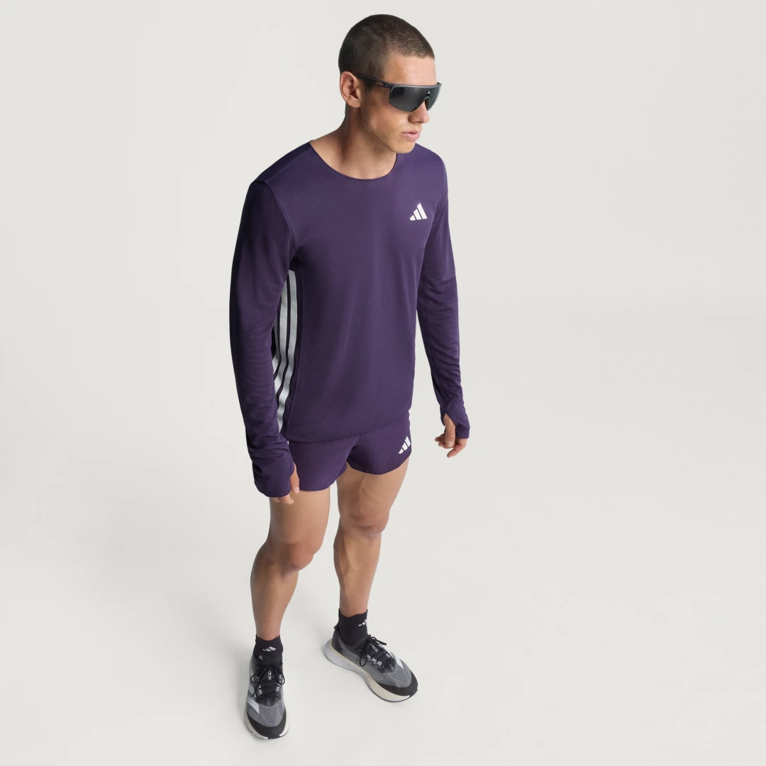 Detalle de Camiseta manga larga Adizero Running de Adidas: ligereza para tus entrenos