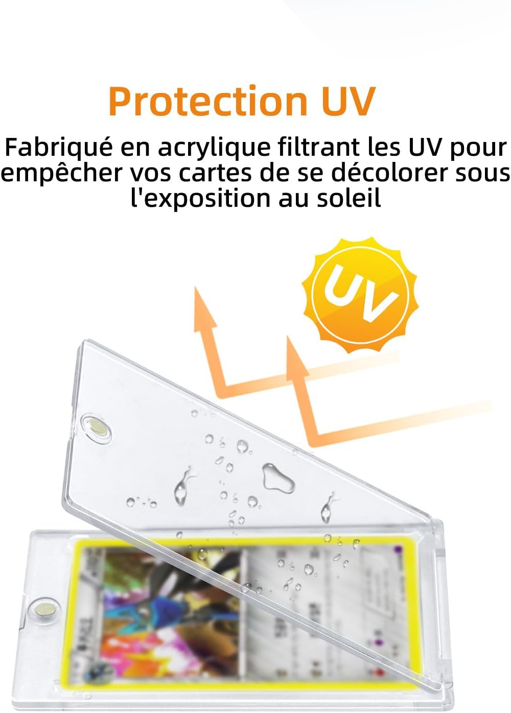 Detalle de Tolesum Lot de 10 protège-cartes magnétiques 35 PT transparents avec protection UV
