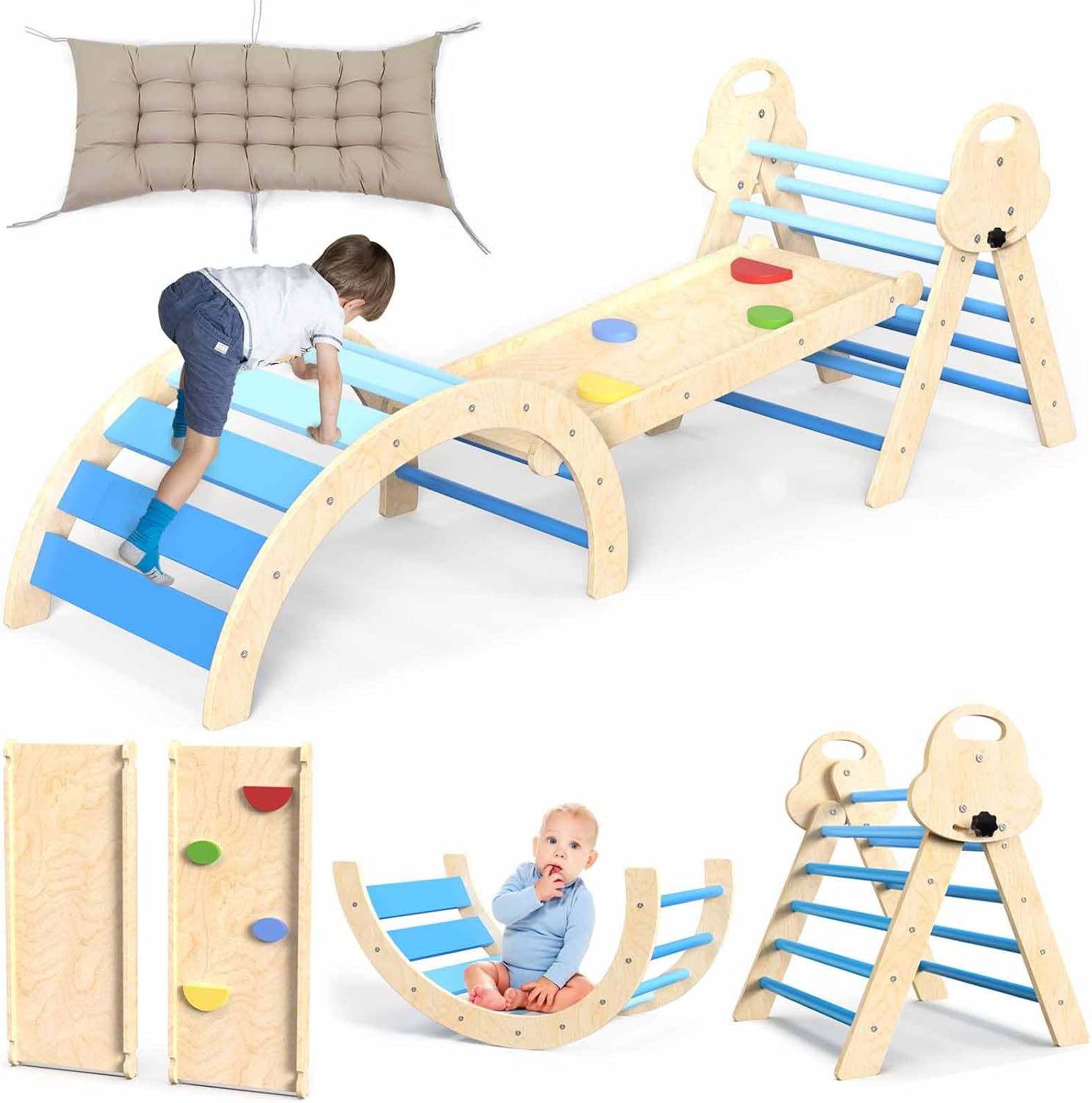 Detalle de bbgroundgrm Wooden Indoor Climbing Toy