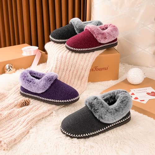 Thumbnail 6 de EverFoams Women’s Bootie Slippers, Purple, UK Size 6 with Memory Foam