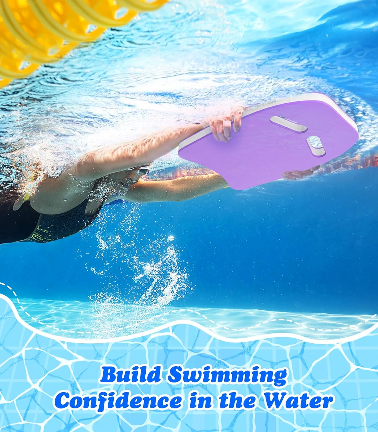 Thumbnail 5 de MoKo Schwimmbrett für Kinder und Erwachsene – Kickboard Trainingsausrüstung mit Griffen, Cartoon Swim Board