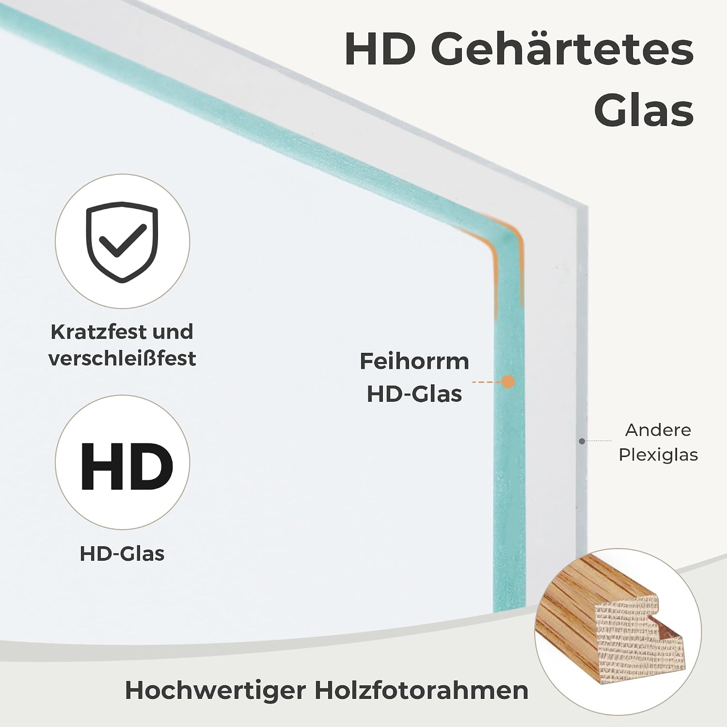 Thumbnail 4 de Feihorrm Massivholz Bilderrahmen Eiche 40x50 cm