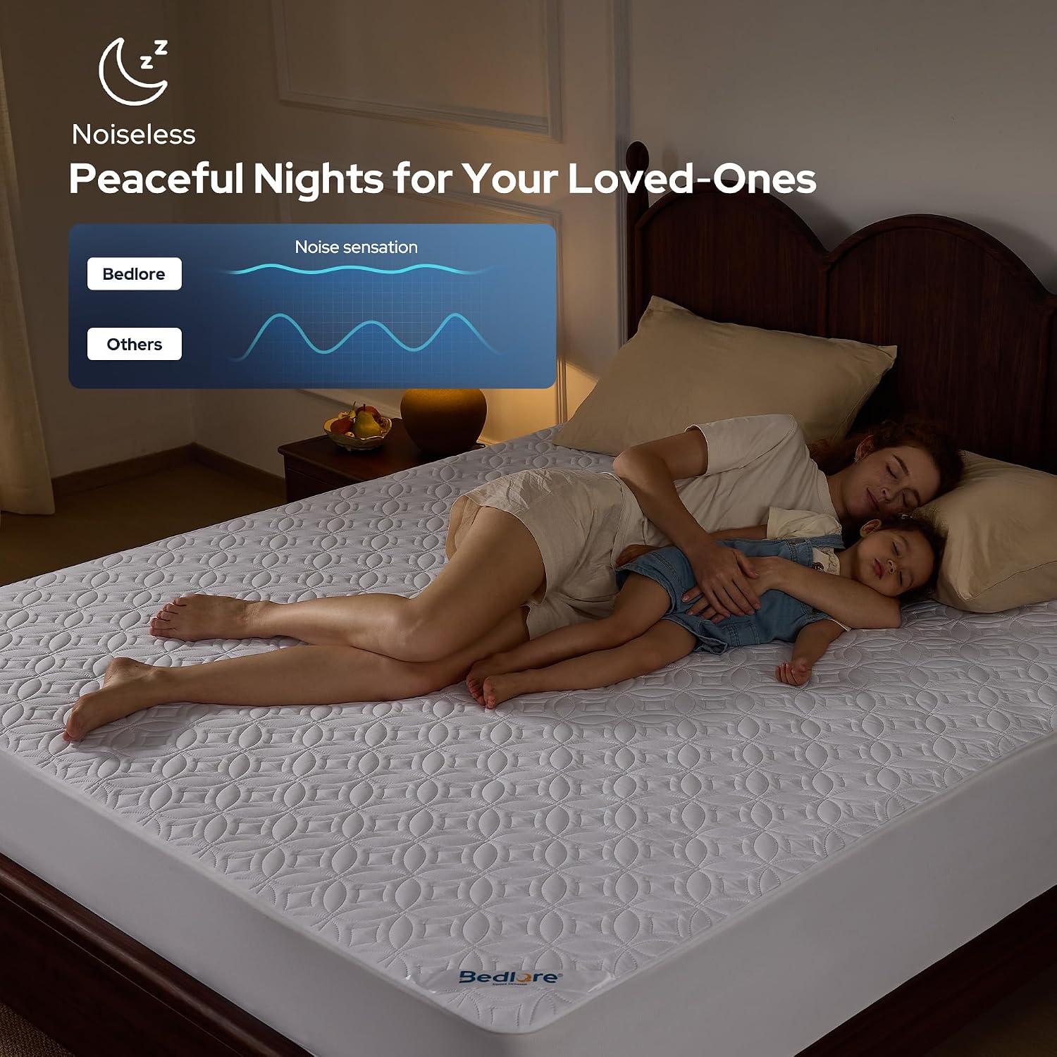 Detalle 2 de BEDLORE Waterproof Mattress Protector Queen Size