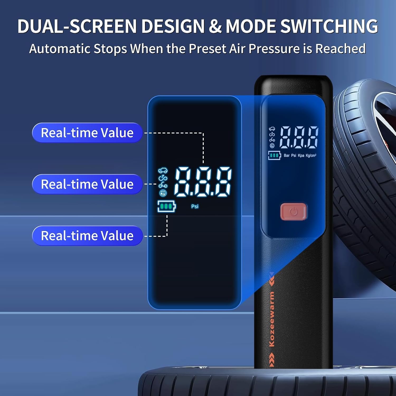 Detalle de Portable Tire Inflator with 150 PSI