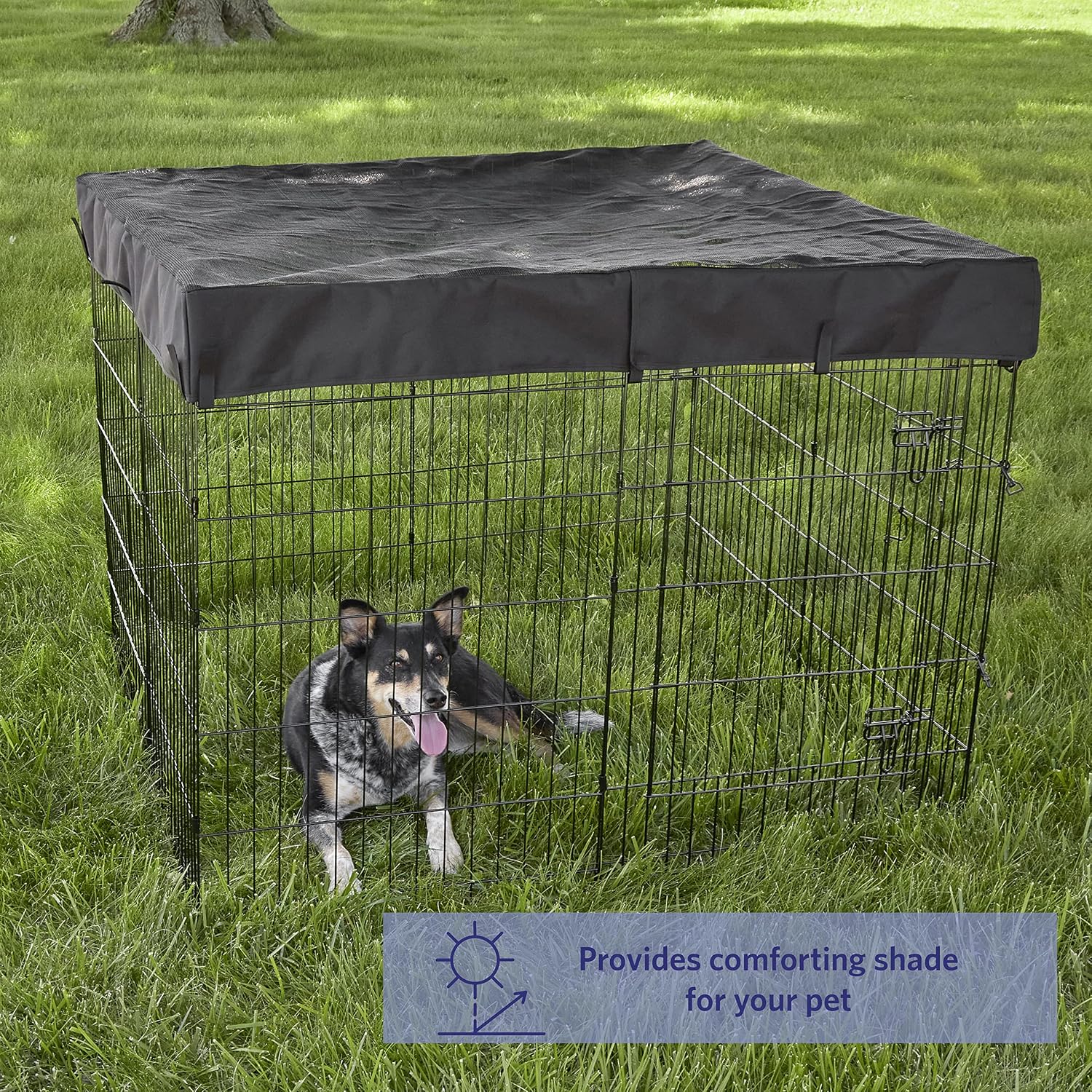 Detalle 2 de MidWest Homes for Pets square exercise pen fabric mesh top cover (poly-mesh with hook-and-loop)