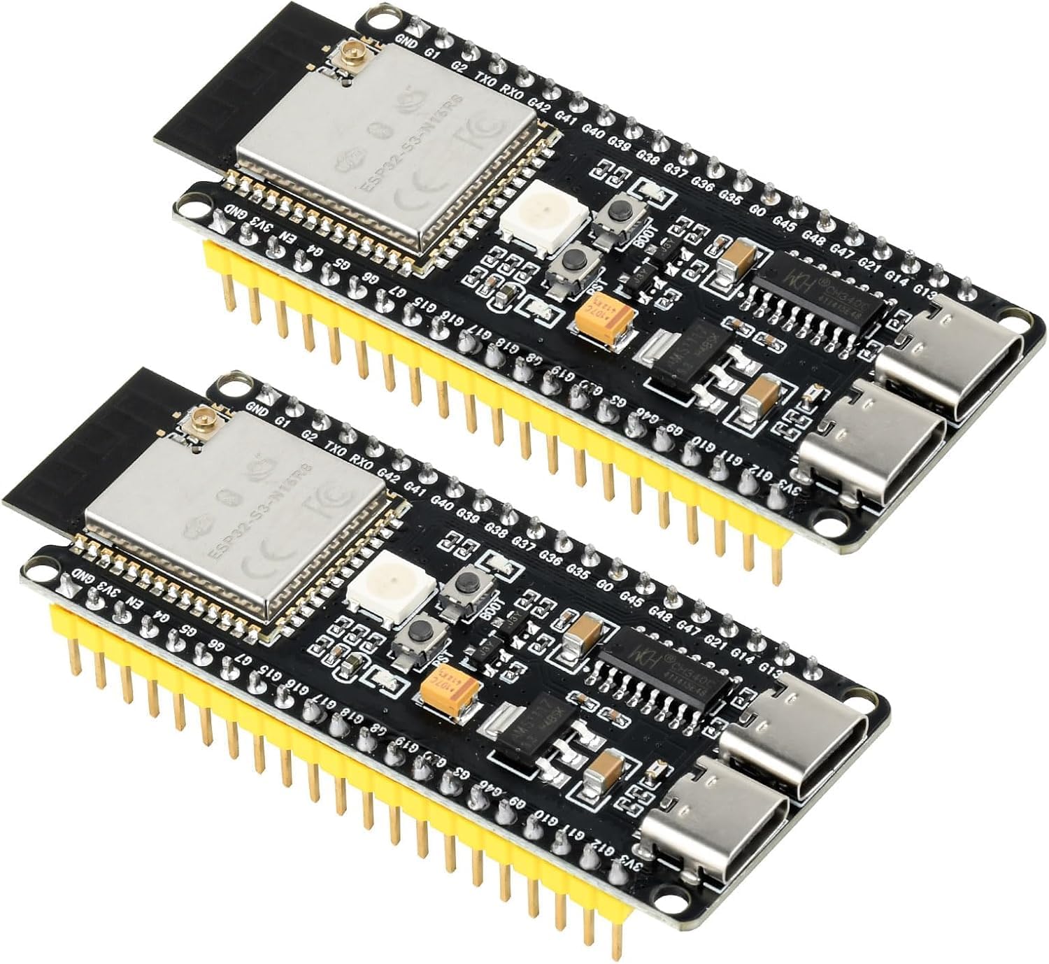 diymore 2PCS ESP32-S3 DevKitC-1 N16R8 Modul: Leistungsstarke Dual-Core-Lösung mit WiFi, Bluetooth 5.0 und 8 MB RAM/16 MB Flash
