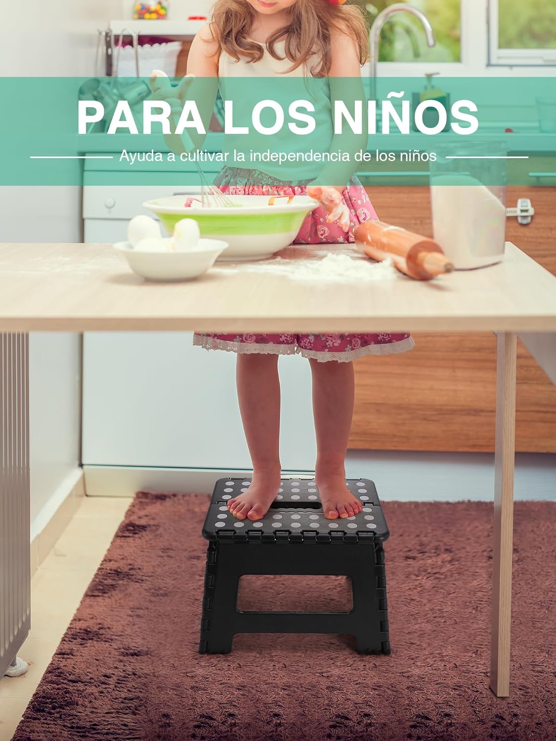 Thumbnail 5 de HEIMWOHL Durable Folding Step Stool 9-inch 🚪