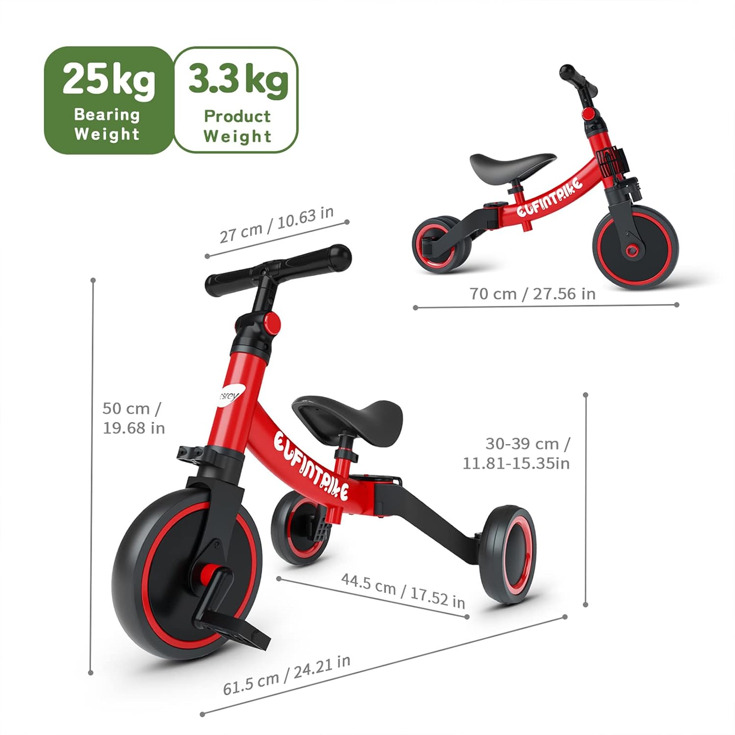 Thumbnail 6 de besrey 5-in-1 Toddler Bike 1–4 Years