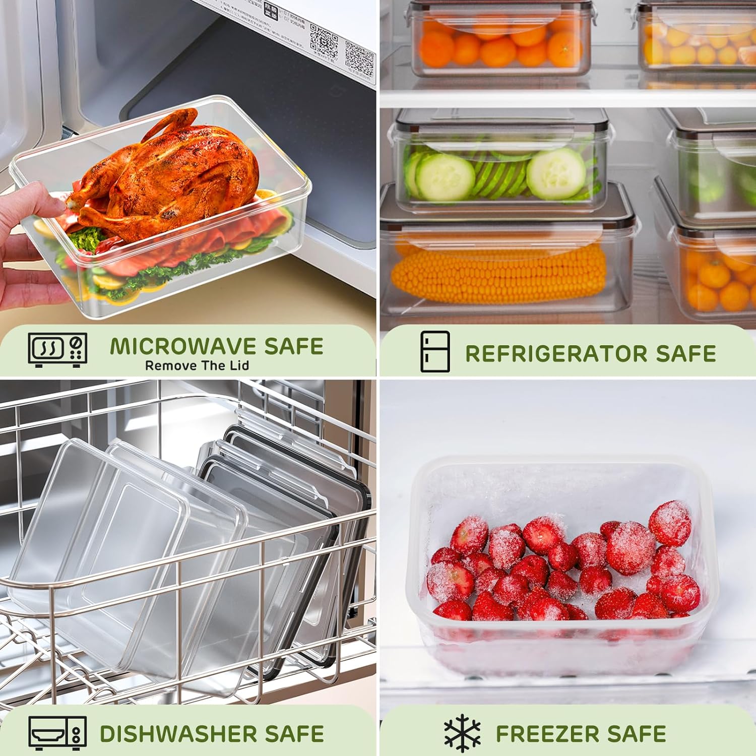Detalle de JSCARES Food Storage Containers Plastic