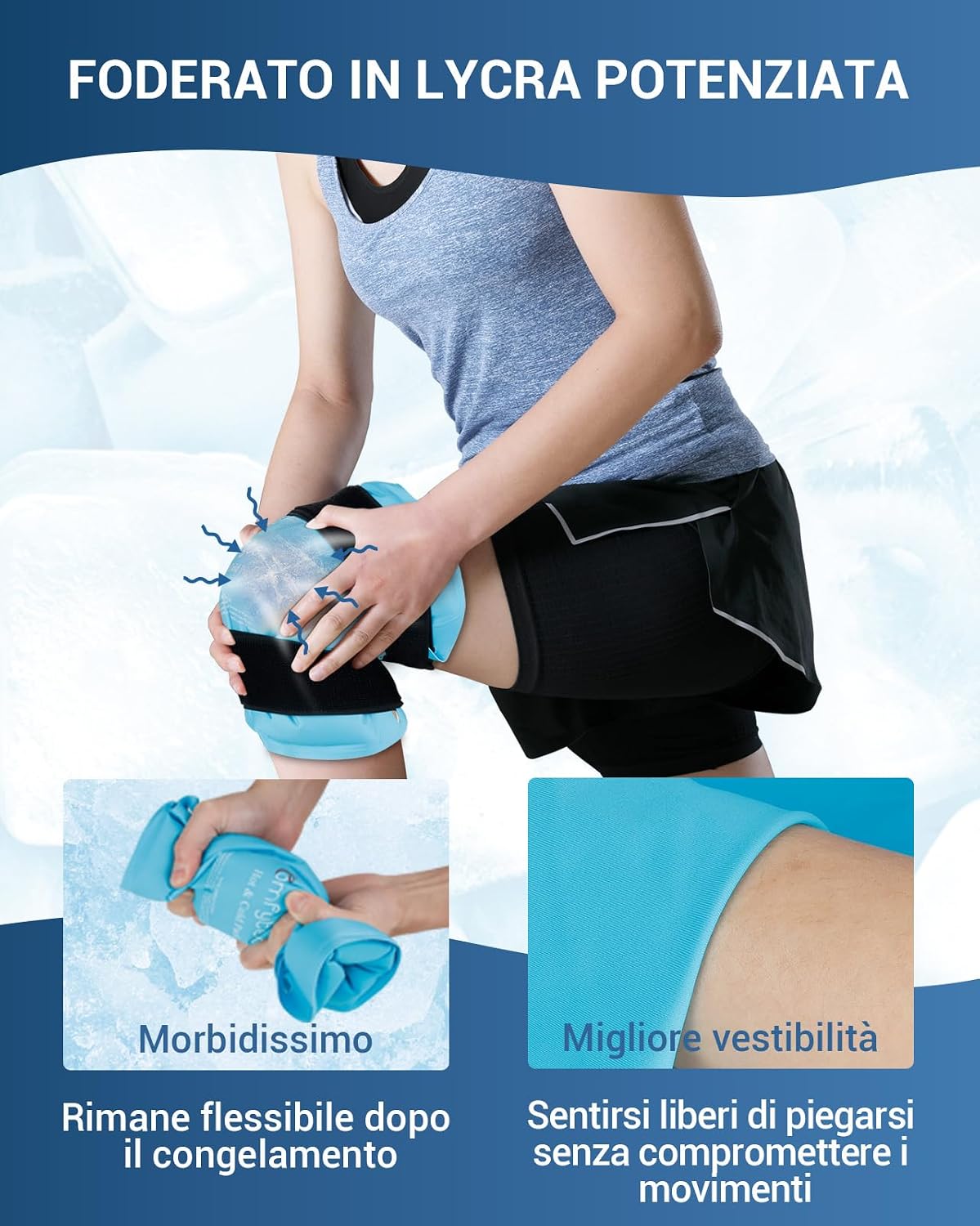 Thumbnail 5 de Comfytemp Pouch herbruikbaar kniekompres met gel voor warmte- en koudetherapie
