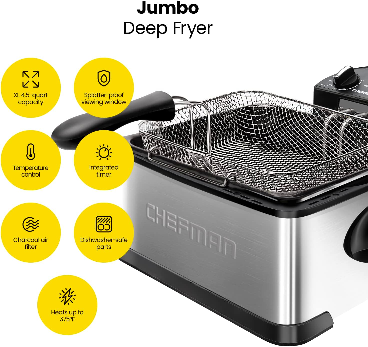 Detalle 2 de Chefman 4.5 L Deep Fryer 🍟